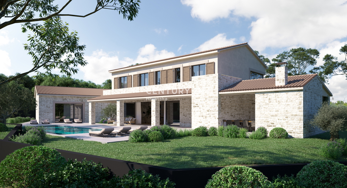 KRŠAN, TERRENO CON PERMESSO DI COSTRUZIONE