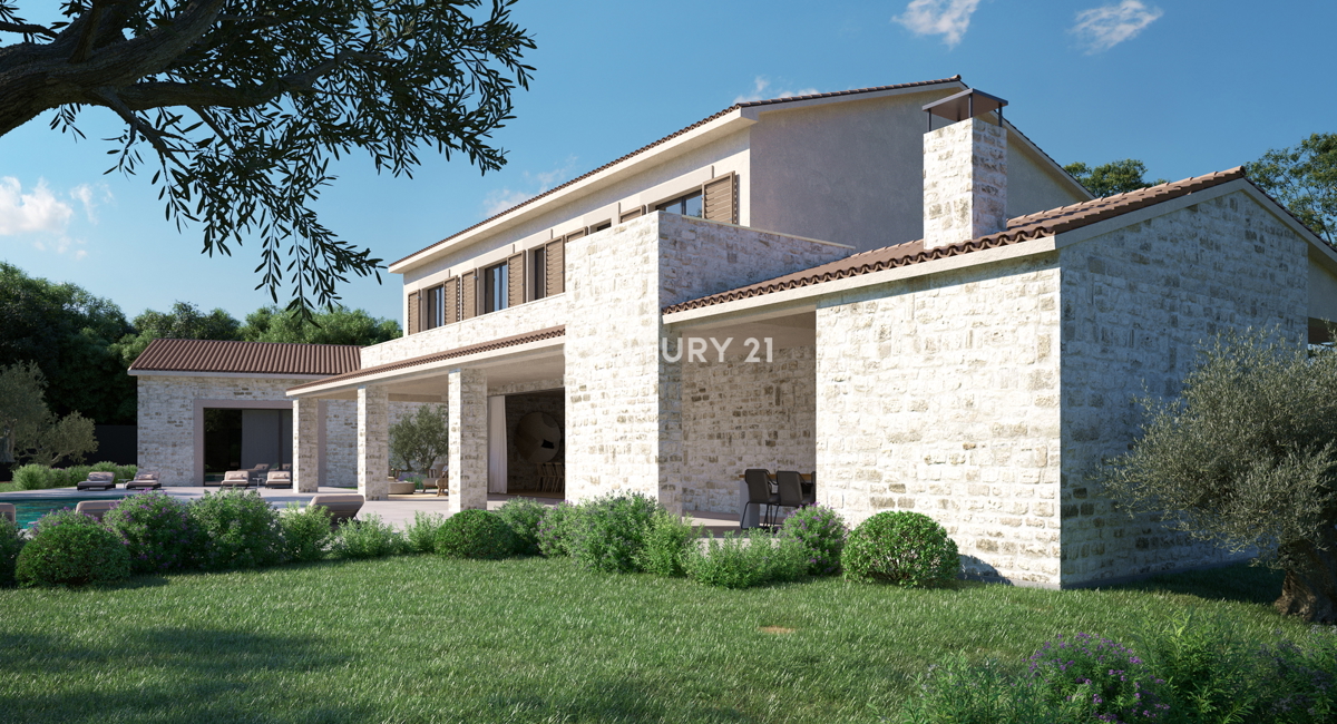 KRŠAN, TERRENO CON PERMESSO DI COSTRUZIONE