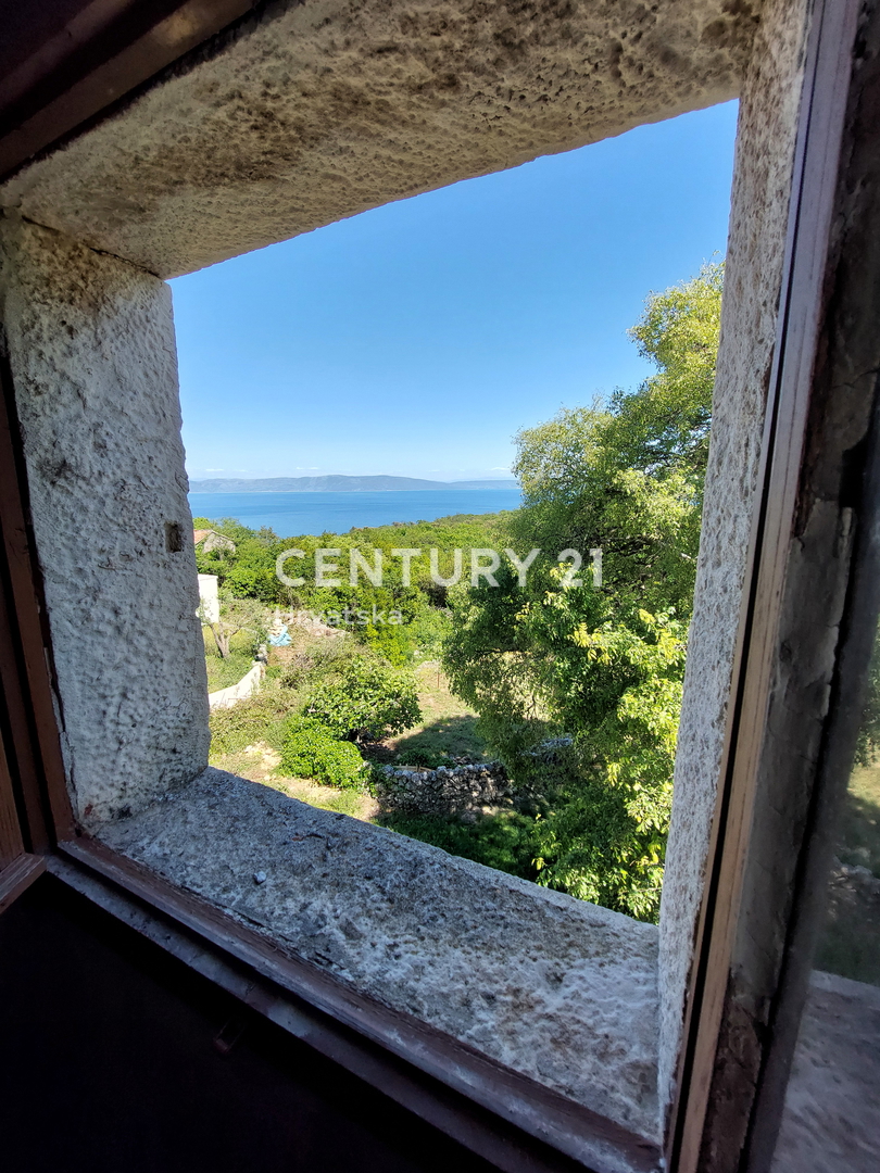LABIN, CASA IN PIETRA CON VISTA SUL MARE, 2 KM DAL MARE