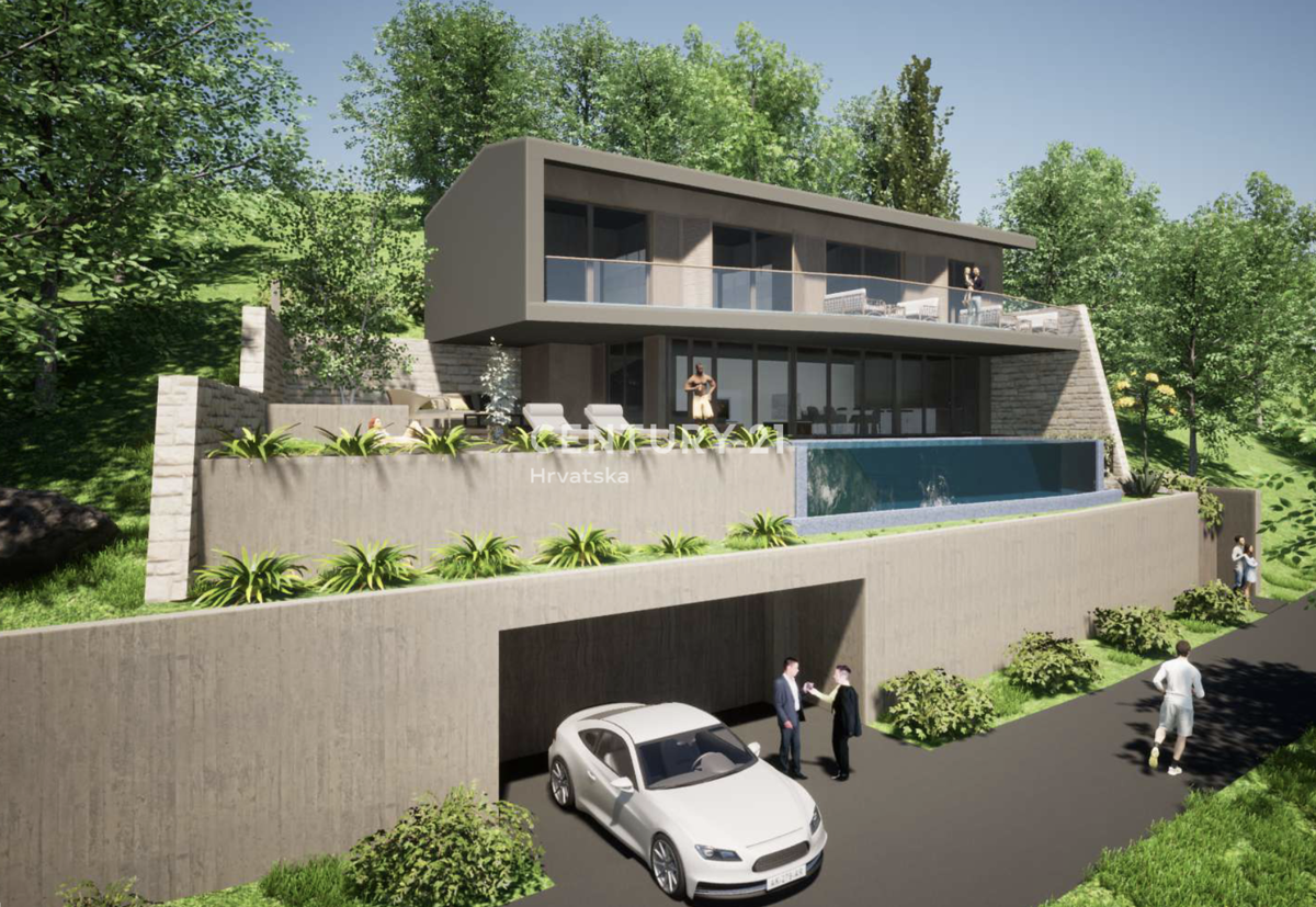 GROŽNJAN, DINTORNI, VILLA CON VISTA PANORAMICA SULLA NATURA E SUL MARE