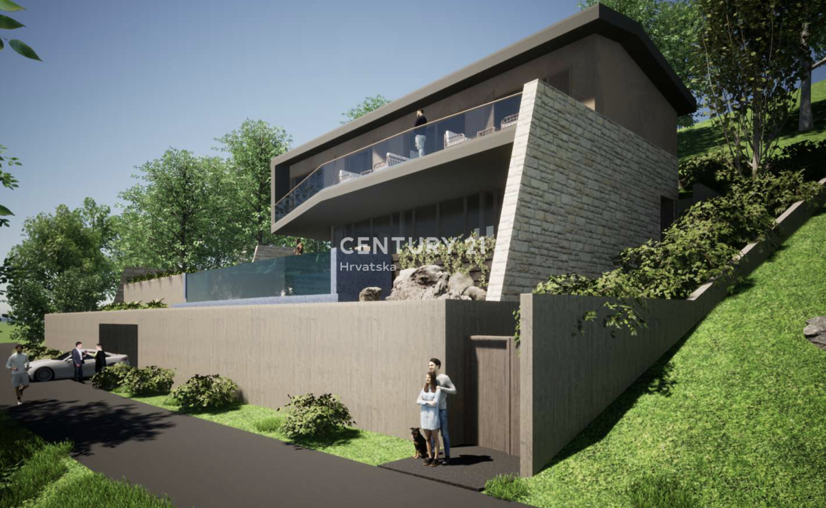 GROŽNJAN, DINTORNI, VILLA CON VISTA PANORAMICA SULLA NATURA E SUL MARE