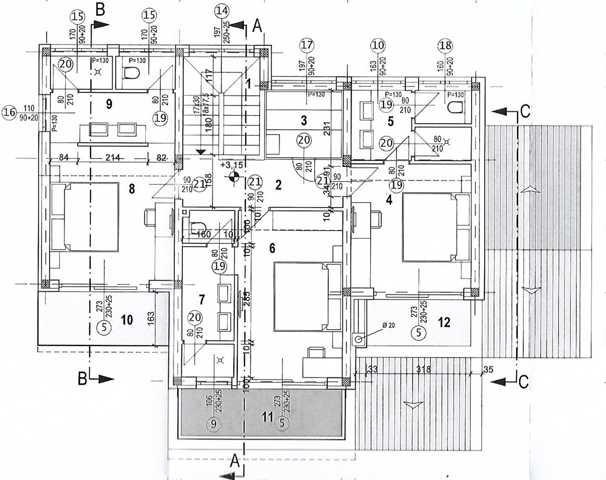 SVETI LOVREČ, IN VENDITA NUOVA CASA CON PISCINA E VISTA MARE