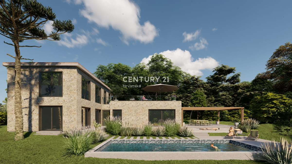 BRTONIGLA, VENDESI TERRENO EDIFICABILE CON PERMESSO DI COSTRUIRE PER UNA SPLENDIDA VILLA, VISTA MARE