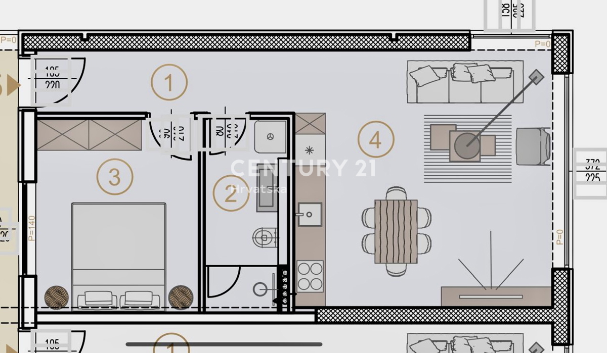POREČ, APPARTAMENTO A SOLI 600 METRI DALLA SPIAGGIA E DAL MARE