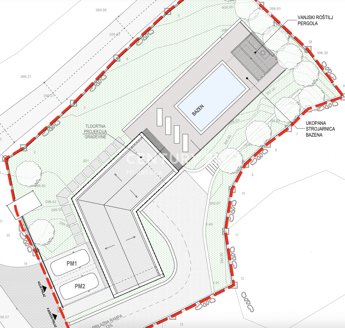 HUM, ZONA CIRCOSTANTE, TERRENO EDIFICABILE CON PERMESSO DI COSTRUIRE