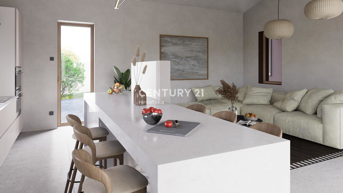 BADERNA, IN VENDITA SPLENDIDA NUOVA CASA AL PIANO TERRA CON PISCINA E VISTA SULLA NATURA