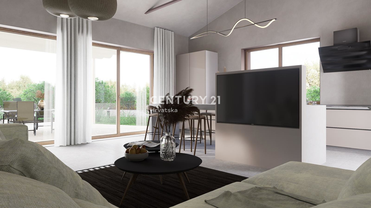 BADERNA, IN VENDITA SPLENDIDA NUOVA CASA AL PIANO TERRA CON PISCINA E VISTA SULLA NATURA