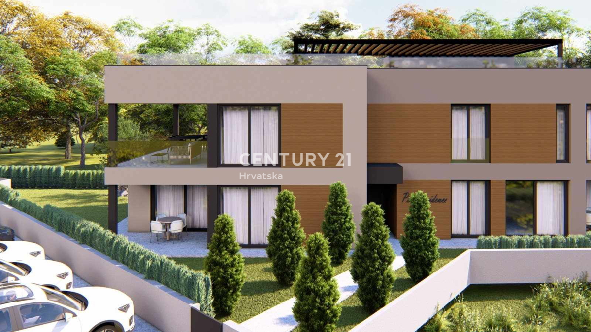 POREČ, NUOVA COSTRUZIONE, APPARTAMENTO AL PIANO TERRA, A SOLI 3 KM DAL MARE