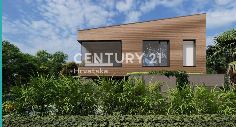 POREČ. IN VENDITA NUOVA DOPPIA VILLA MODERNA CON PISCINA A SOLI 1500 M DAL CENTRO CITTÀ