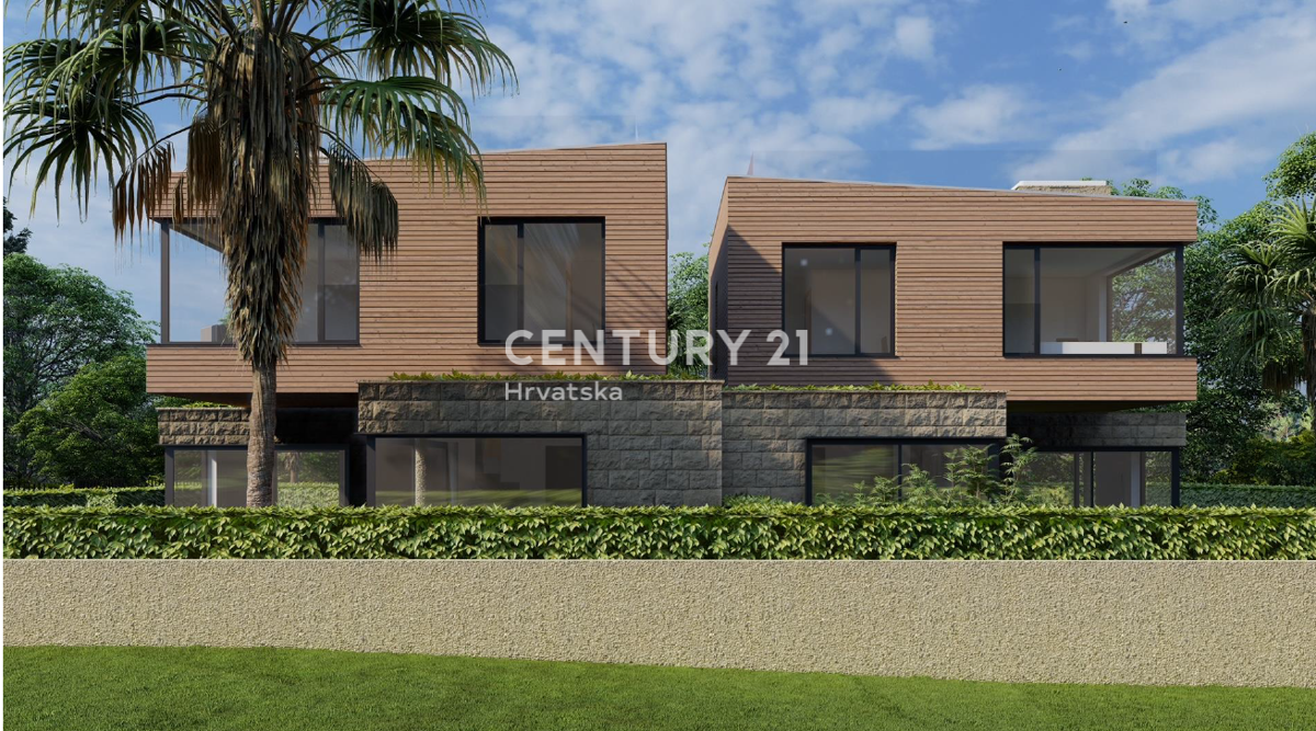 POREČ. IN VENDITA NUOVA DOPPIA VILLA MODERNA CON PISCINA A SOLI 1500 M DAL CENTRO CITTÀ