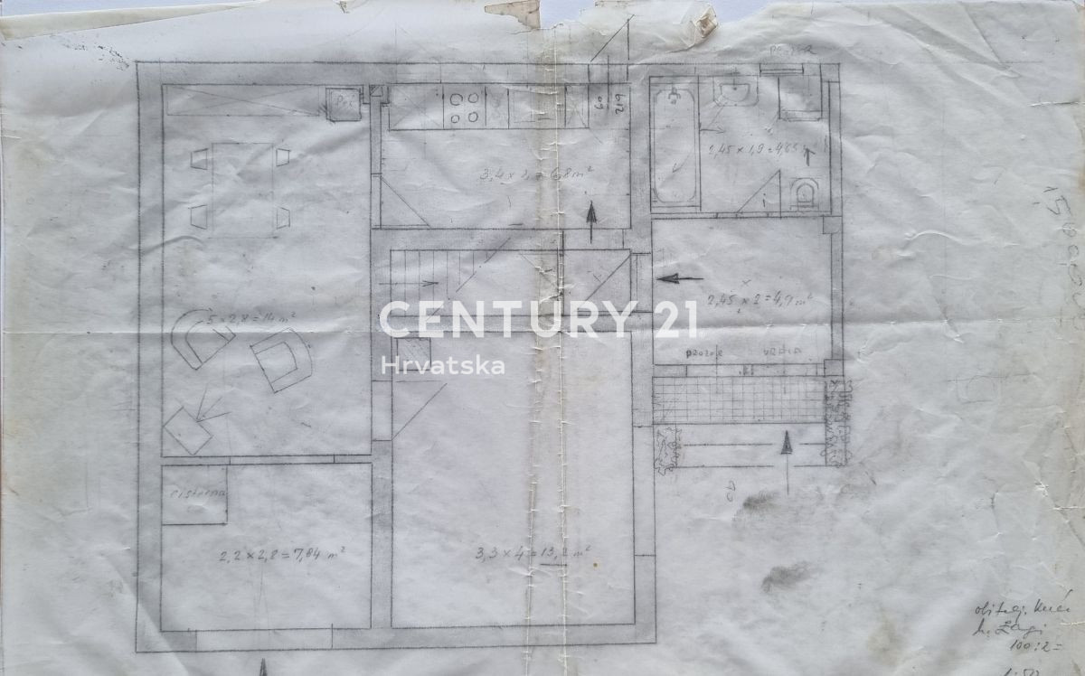 Pašman, Kraj, casa con vista mare e sui campanili