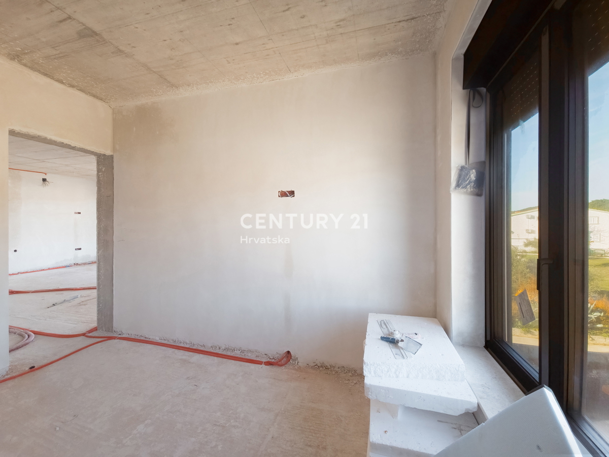 ZADAR, LJUBAČ, LUX. NUOVO. S6 / 97,10 m2 + 120 m2 TERRAZZA SUL TETTO, 2° piano, 50 m DAL MARE E DALLA SPIAGGIA, VISTA MARE