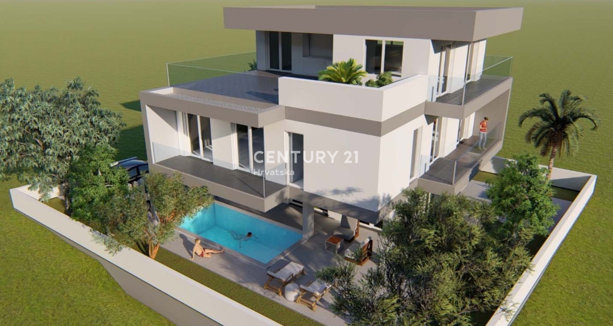 Sukošan - Villa con piscina - nuova costruzione con vista mare