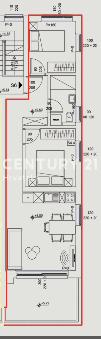 SVETI FILIP I JAKOV, APPARTAMENTO 77,93 M2 AL 2° PIANO CON TERRAZZA SUL TETTO, VISTA MARE!
