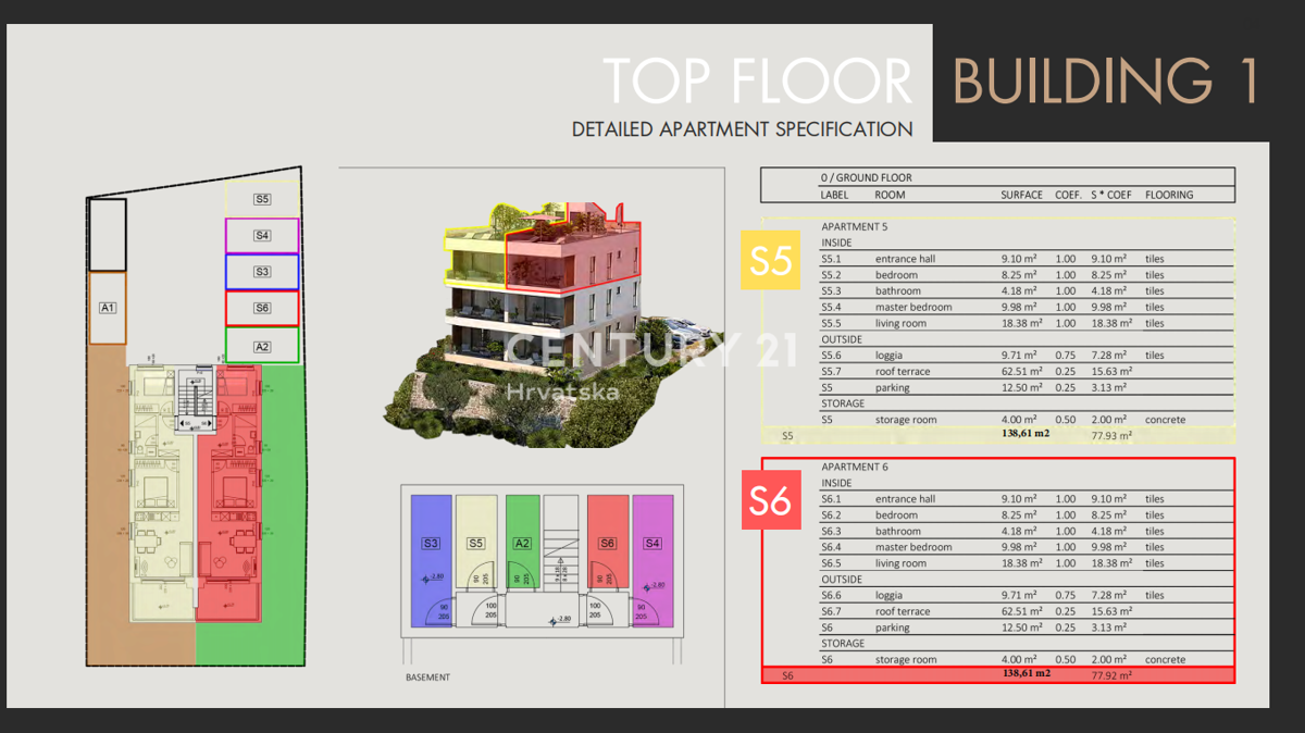 SVETI FILIP I JAKOV, APPARTAMENTO 77,93 M2 AL 2° PIANO CON TERRAZZA SUL TETTO, VISTA MARE!