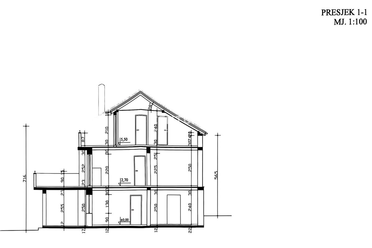 Sveti Filip e Giacomo, casa con vista mare
