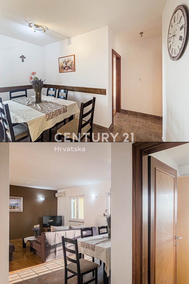 ZADAR, SUKOŠAN, APPARTAMENTO 123 M2, PIANO TERRA, GARAGE, RIPOSTIGLIO, SPLENDIDA VISTA SUL MARE