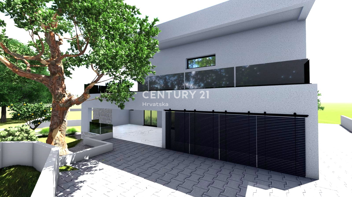 Primošten - villa con piscina e vista sulla città e sul mare