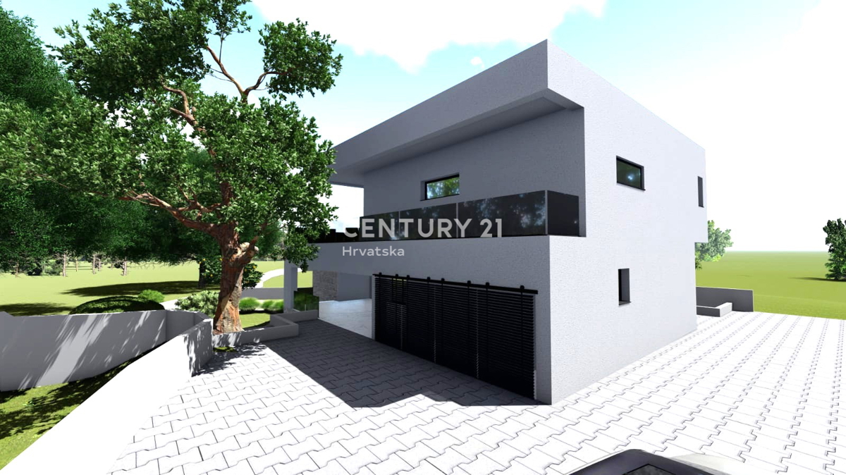 Primošten - villa con piscina e vista sulla città e sul mare