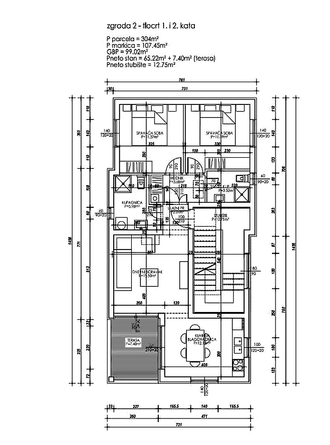 Vir – appartamento con terrazza sul tetto e vista panoramica sul mare, a 40 m dal mare