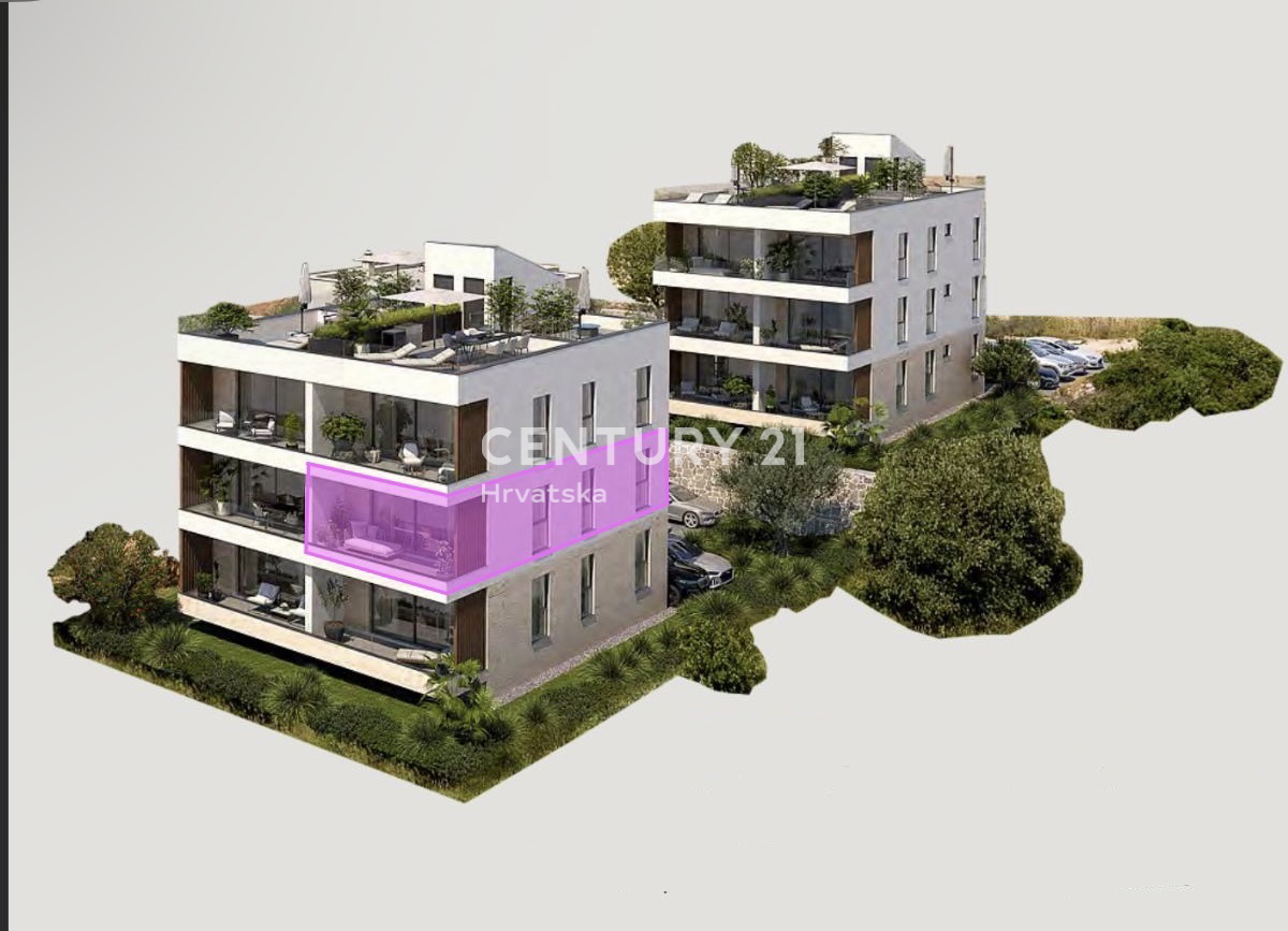 SVETI FILIP I JAKOV, APPARTAMENTO 2,5 LOCALI, 1° PIANO 66m2, 300 m dal mare