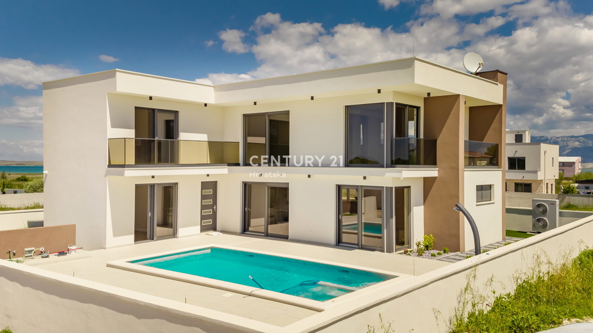 Privlaka, Sabunike, villa moderna con piscina, 5 camere da letto, 4 bagni, 250 m dal mare