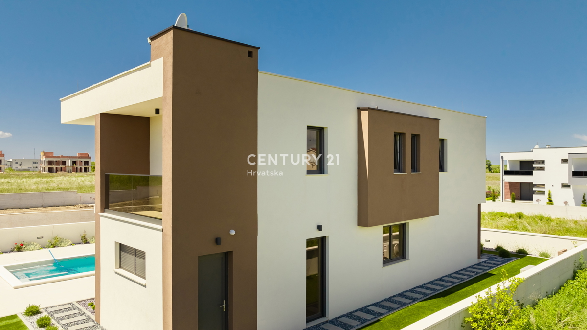 Privlaka, Sabunike, villa moderna con piscina, 5 camere da letto, 4 bagni, 250 m dal mare