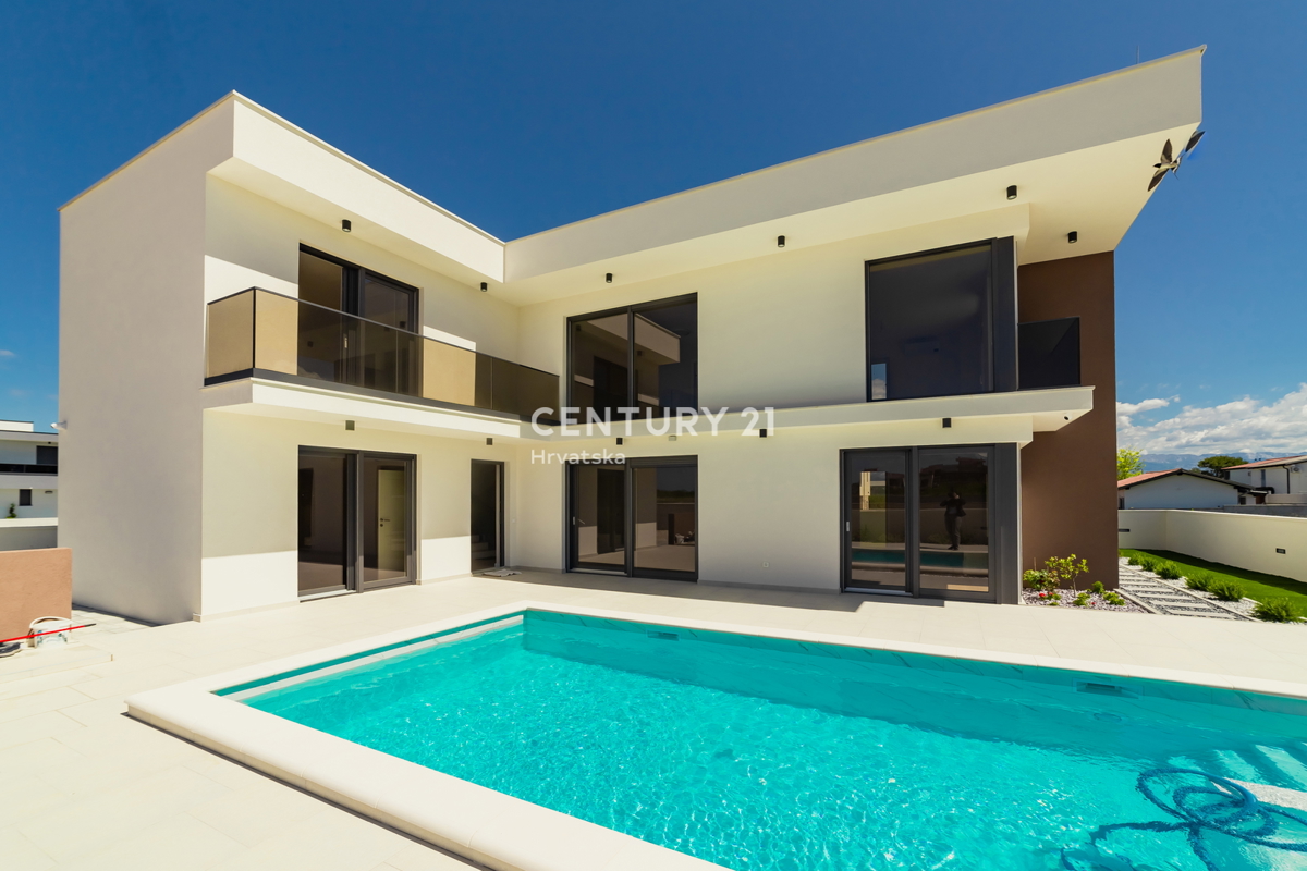 Privlaka, Sabunike, villa moderna con piscina, 5 camere da letto, 4 bagni, 250 m dal mare