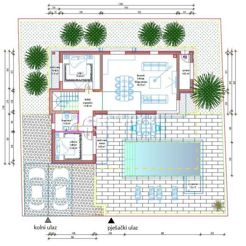 Privlaka, Sabunike, villa moderna con piscina, 5 camere da letto, 4 bagni, 250 m dal mare