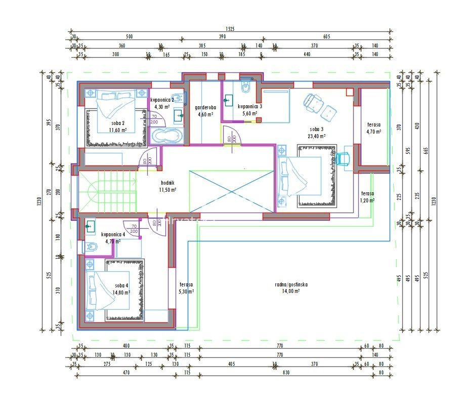 Privlaka, Sabunike, villa moderna con piscina, 5 camere da letto, 4 bagni, 250 m dal mare