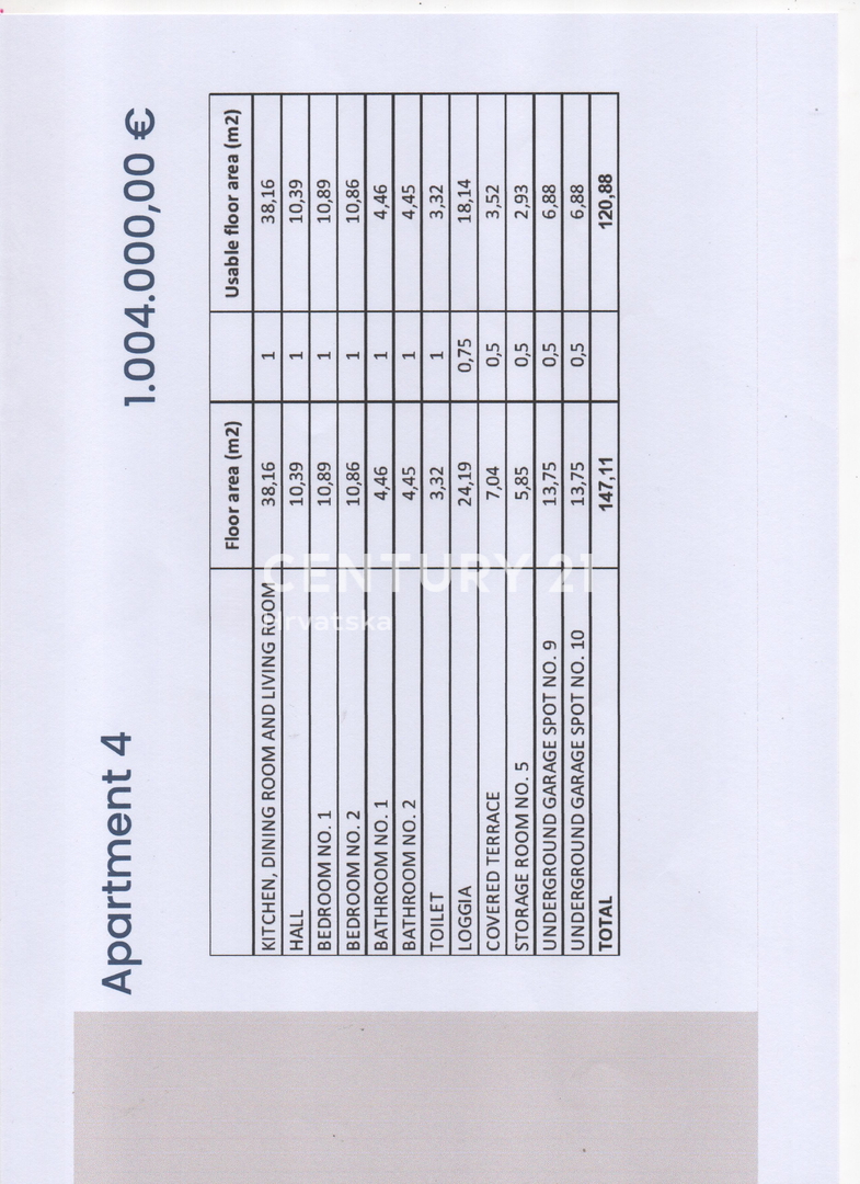 ZARA, DIKLO, 1° FILA AL MARE, NUOVA COSTRUZIONE DI LUSSO, 121,89 1° piano