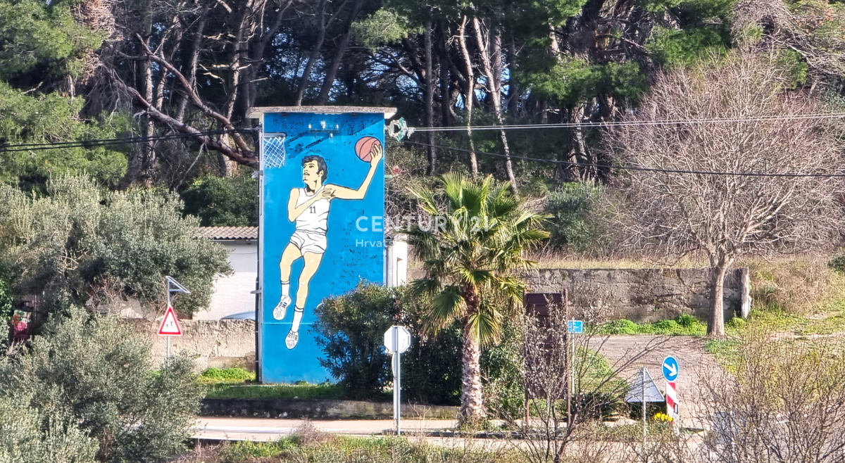 Pašman, Dobropoljana, grande terreno sul lato destro della strada con una splendida vista sul mare