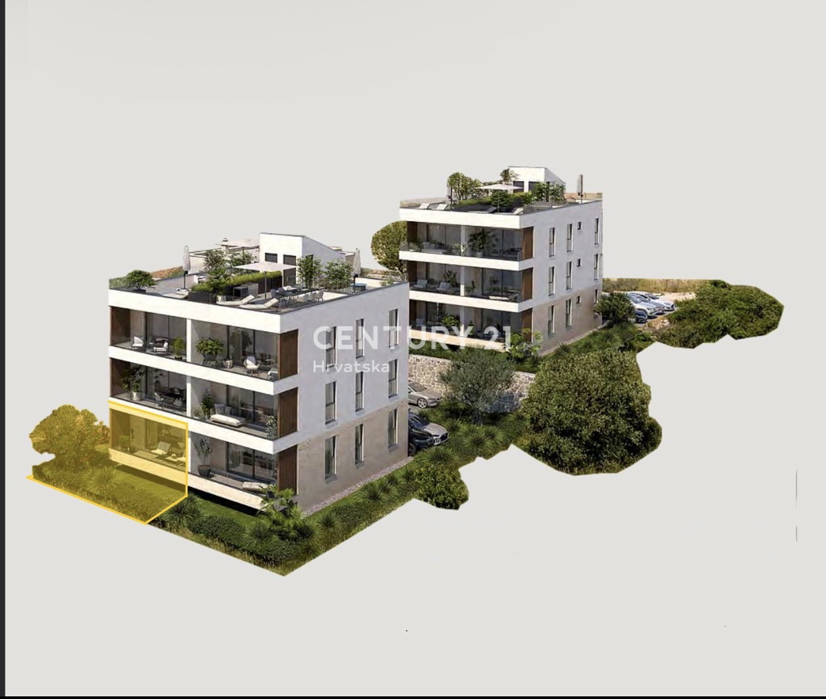 SVETI FILIP JAKOV, APPARTAMENTO 2,5 LOCALI PIANO TERRA 68,26 m2, CORTILE PRIVATO