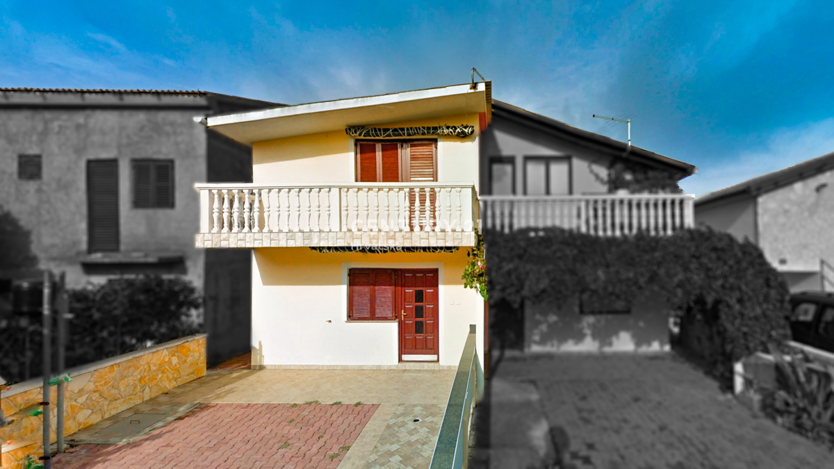 VIR, DOPPIO IMMOBILE CON GIARDINO, 107 M2 (P.T.), DUE APPARTAMENTI, 300 M DALLA SPIAGGIA