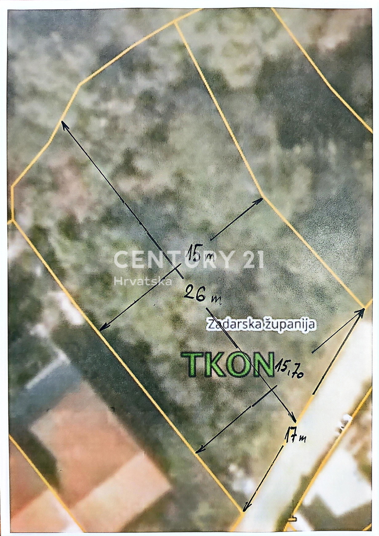 Tkon, Pašman, terreno edificabile con vista mare