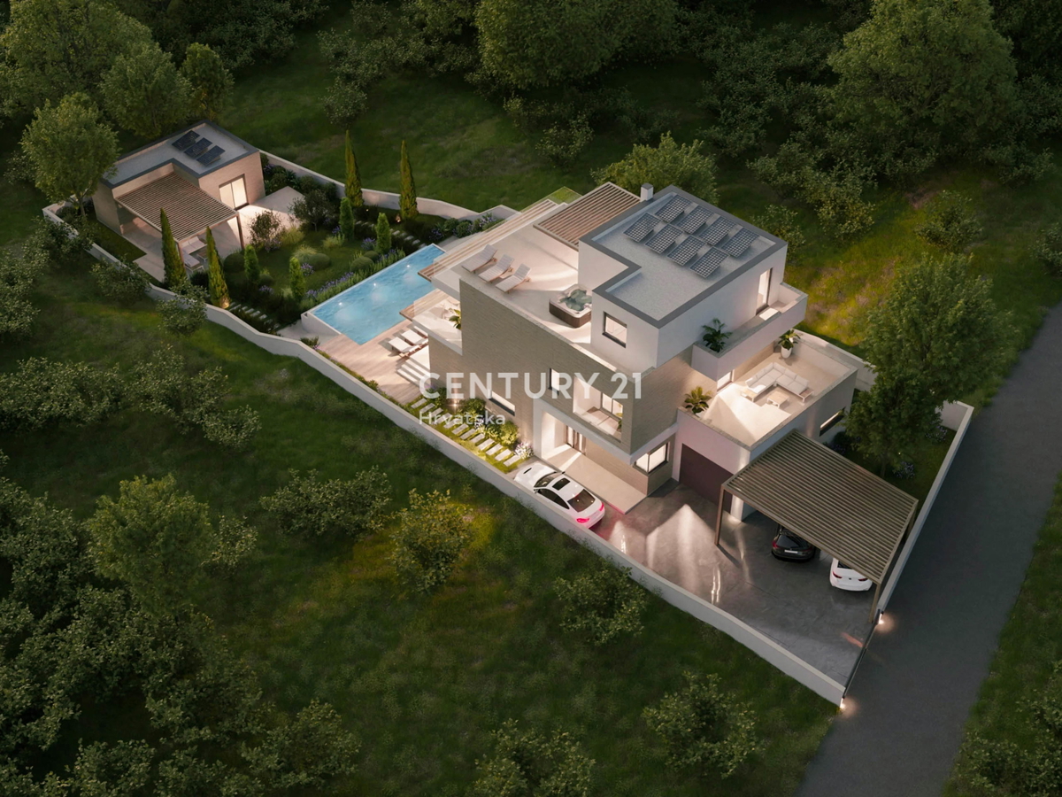 ROGOZNICA, DINTORNI, VILLA DI LUSSO CON PISCINA E SPLENDIDA VISTA SUL MARE