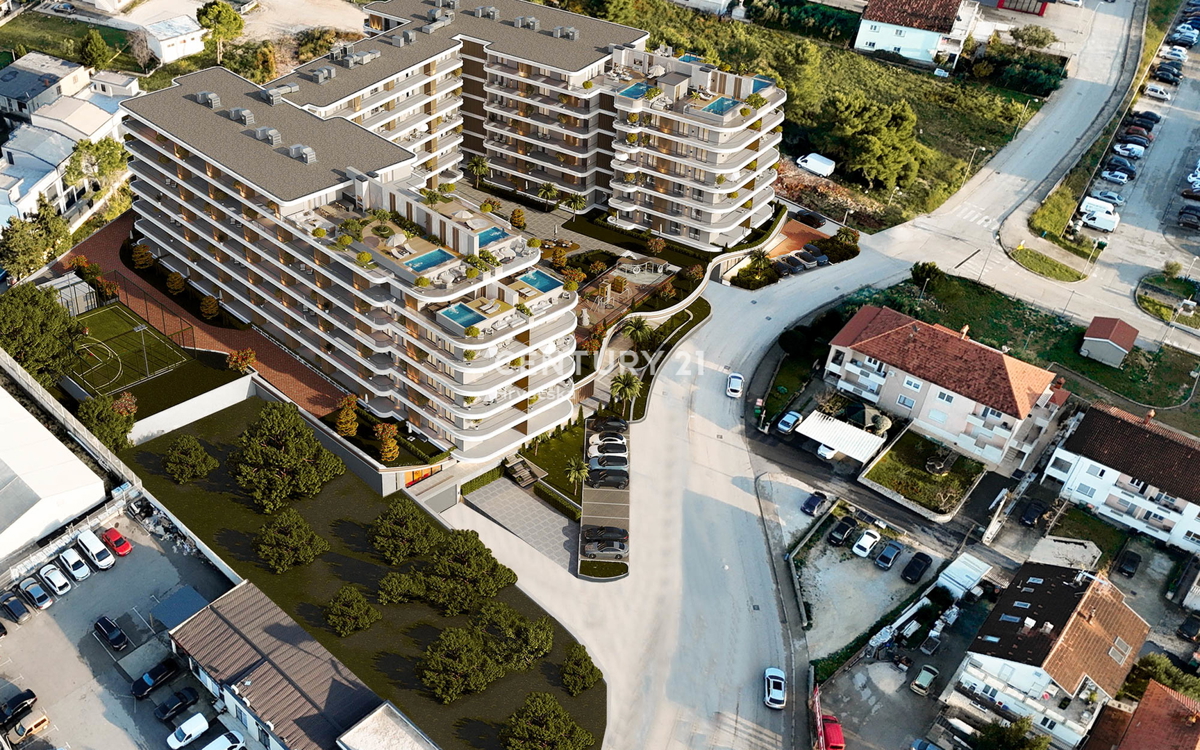 ZADAR, CRVENE KUĆE, LUSSUOSA NUOVA COSTRUZIONE, APPARTAMENTO 81,61 m2, 2° piano