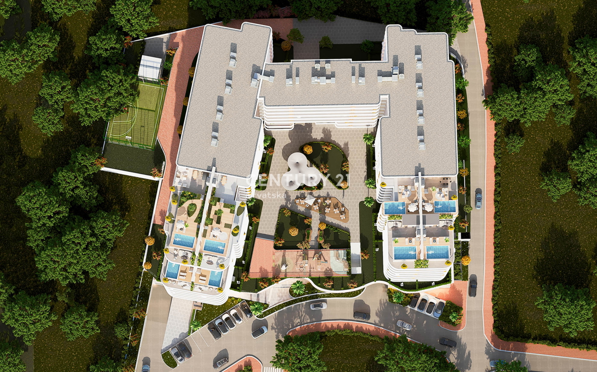 ZADAR, CRVENE KUĆE, LUSSUOSA NUOVA COSTRUZIONE, APPARTAMENTO 81,61 m2, 2° piano