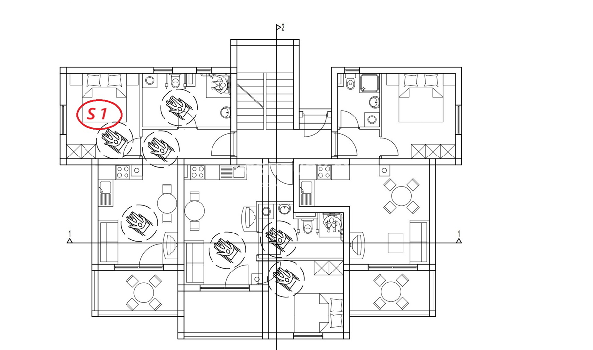 Pakoštane - appartamento al piano terra, adattato per disabili S1 - in costruzione - SCONTO SPECIALE !!