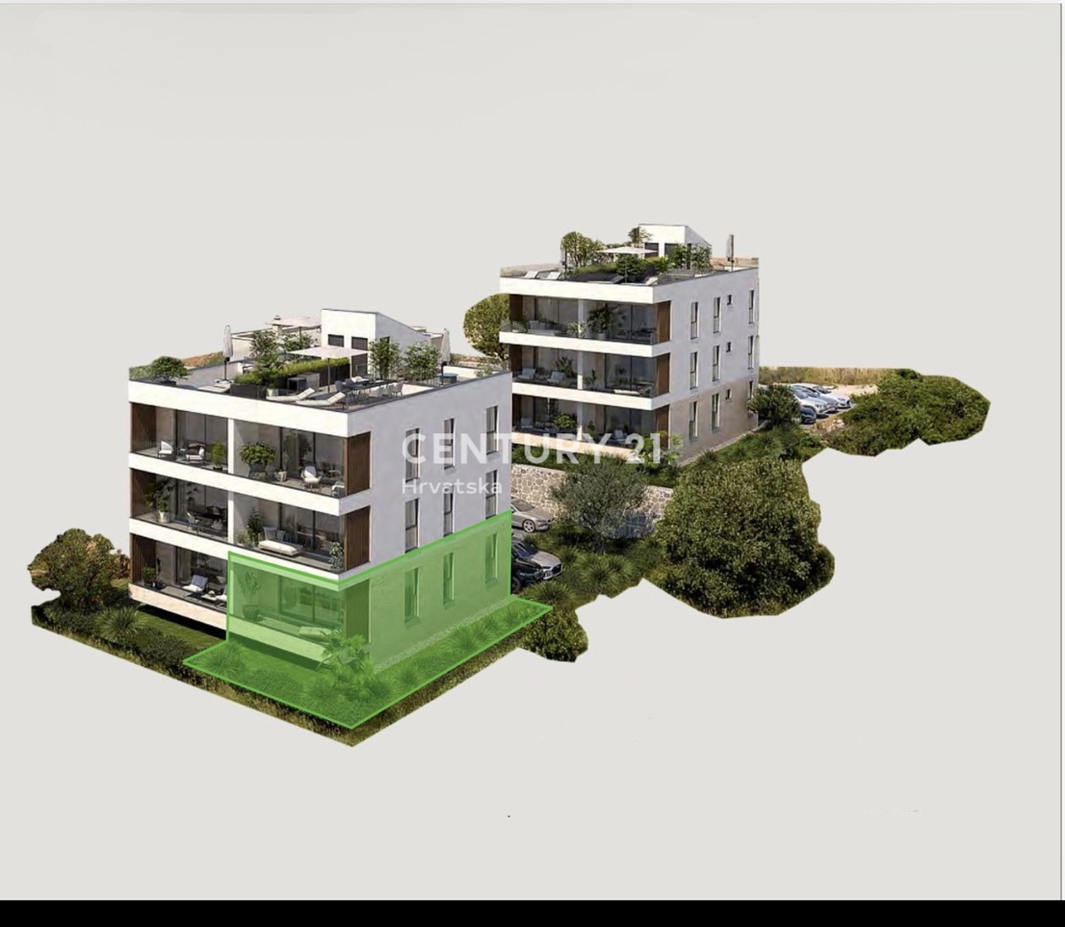 SVETI FILIP JAKOV, APPARTAMENTO 2,5 LOCALI 70,68 m2, PIANO TERRA, CORTILE PRIVATO