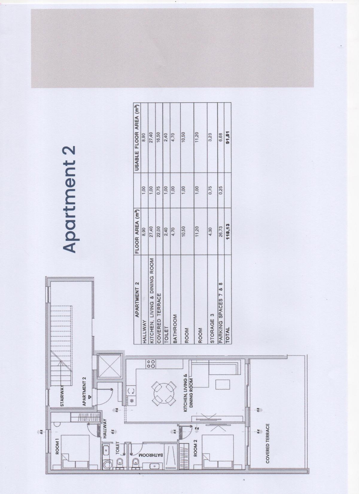 Zaton, 1 fila dal mare, nuova costruzione di lusso, A2-1 piano, 91,51 m2