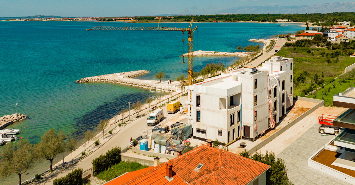 Zaton, 1 fila dal mare, nuova costruzione di lusso, A2-1 piano, 91,51 m2
