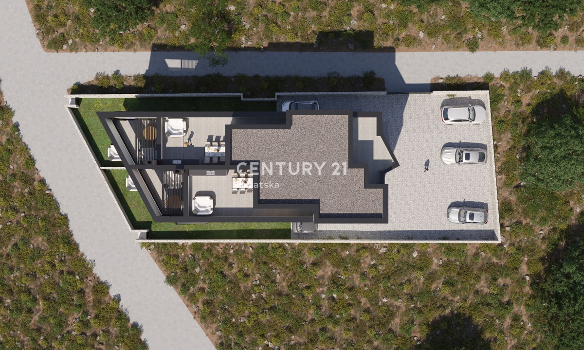 MANDRE, PRIMA FILA AL MARE, 156,18 m2, LUSSUOSA NUOVA COSTRUZIONE, APPARTAMENTO SU DUE LIVELLI, VISTA MARE!