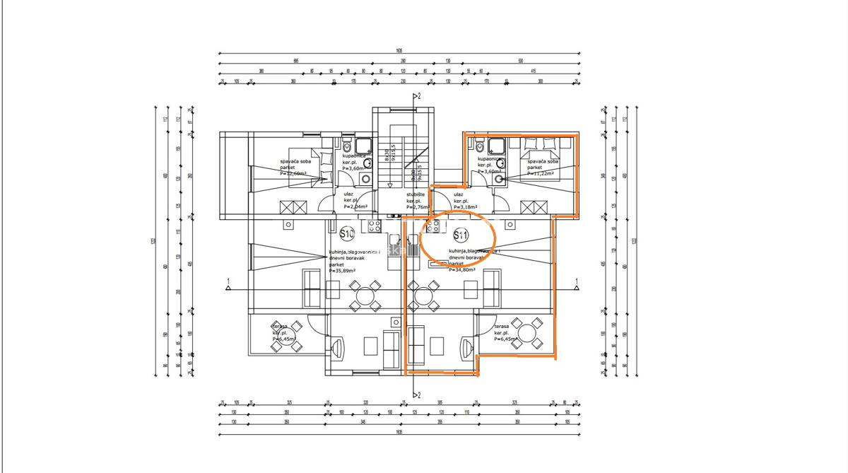 Pakoštane - Biograd na moru - appartamento bilocale in costruzione S11 - II PIANO