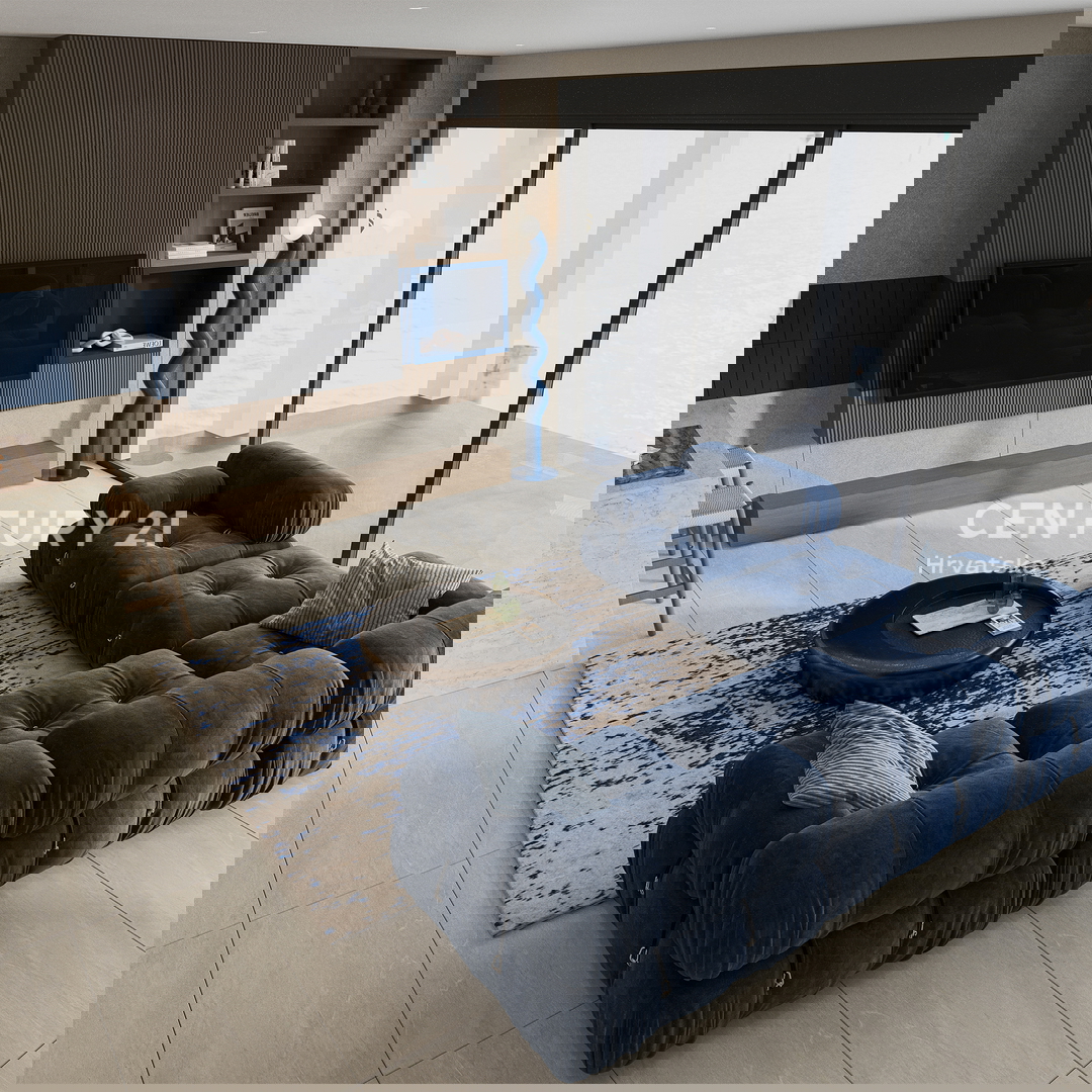 ZADAR, LJUBAČ, LUX. NUOVO. 102,17 m2, 1° piano, 50 M DAL MARE E DALLA SPIAGGIA, VISTA MARE