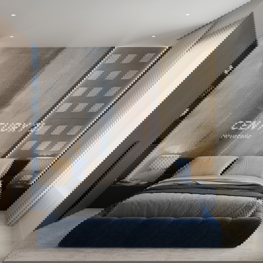 ZADAR, LJUBAČ, LUX. NUOVO. 102,17 m2, 1° piano, 50 M DAL MARE E DALLA SPIAGGIA, VISTA MARE