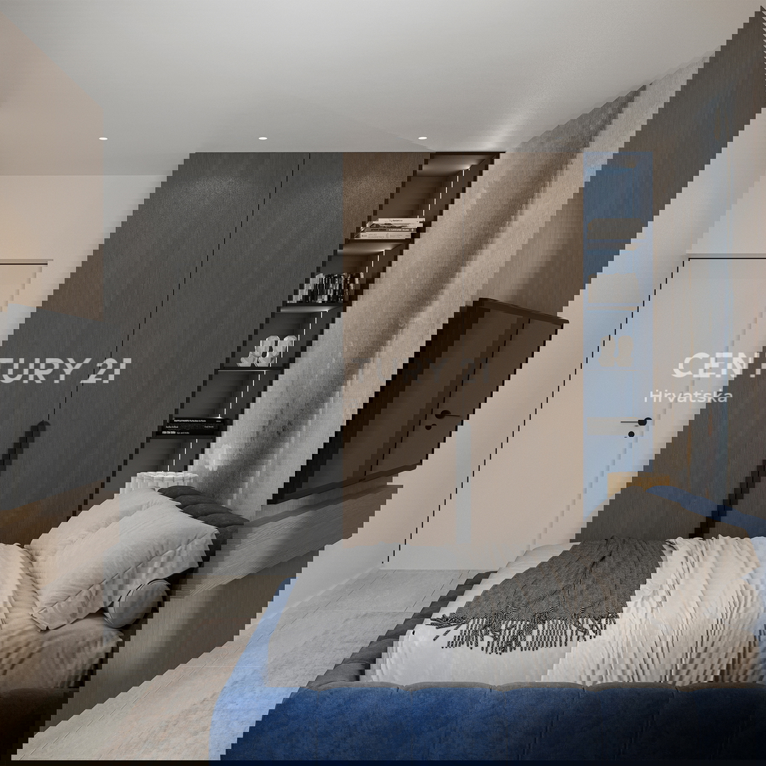 ZADAR, LJUBAČ, LUX. NUOVO. 102,17 m2, 1° piano, 50 M DAL MARE E DALLA SPIAGGIA, VISTA MARE