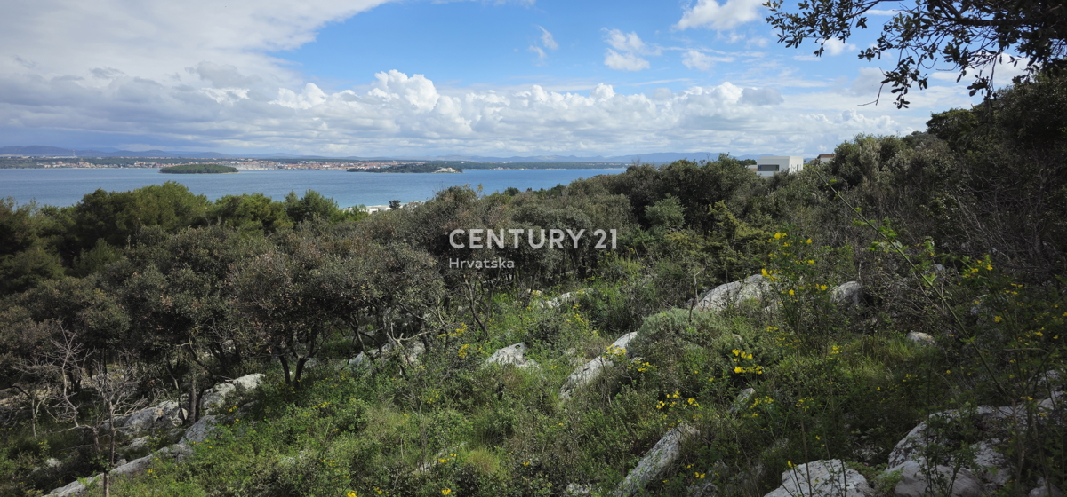 Tkon, Pašman, terreno edificabile con una vista splendida sul mare