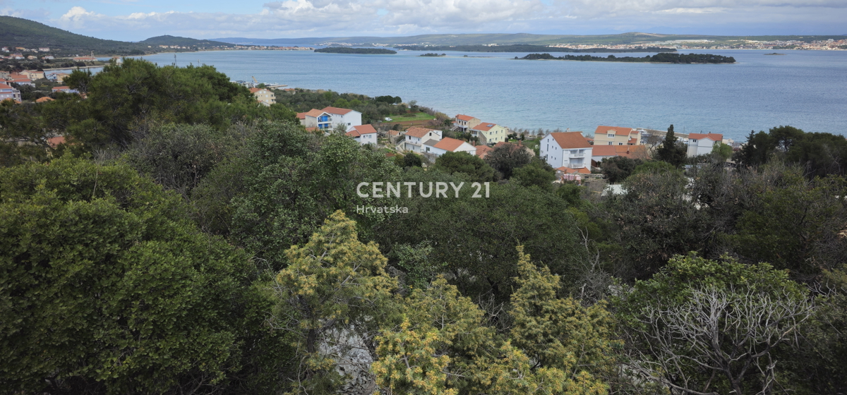 Tkon, Pašman, terreno edificabile con una vista splendida sul mare