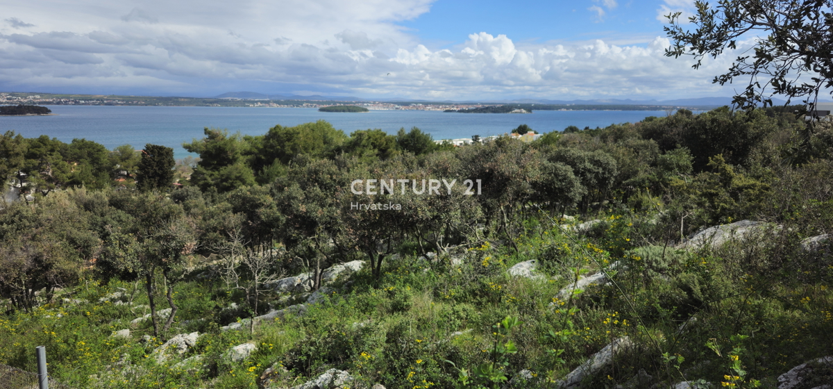 Tkon, Pašman, terreno edificabile con una vista splendida sul mare